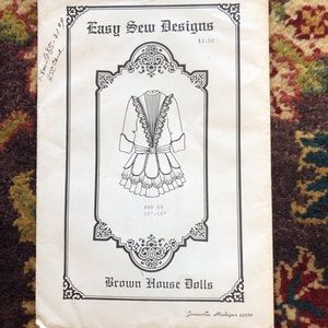 Vintage Brown House doll pattern